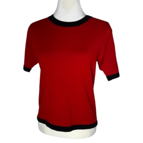 Appleseed's Two Piece Women's Red and Black Cardigan Set Size Small - Picture 6 of 11